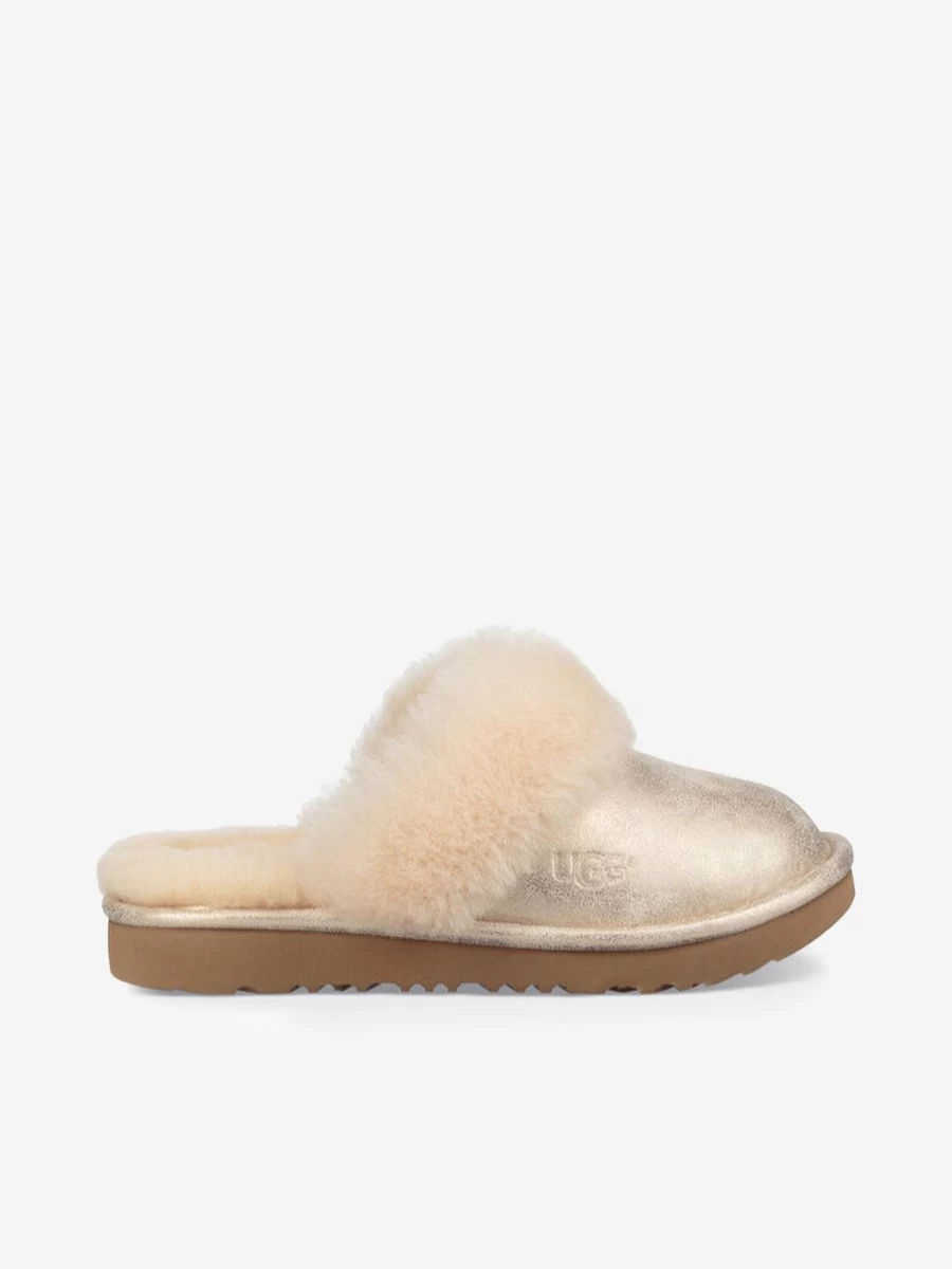 UGG Girls' Metallic Sheepskin Cozy II Slippers | Warm & Comfortable Kids' Footwear