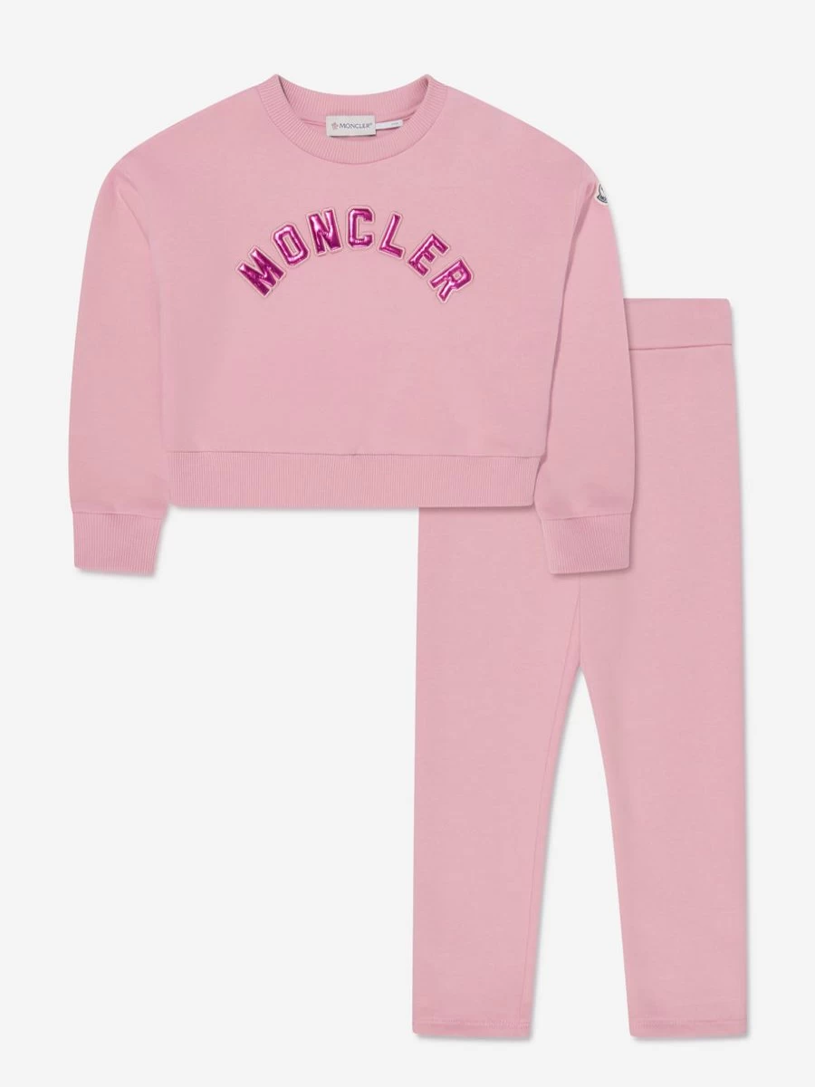 Moncler Enfant Teen Girls Pink Sweatshirt & Leggings Outfit Set