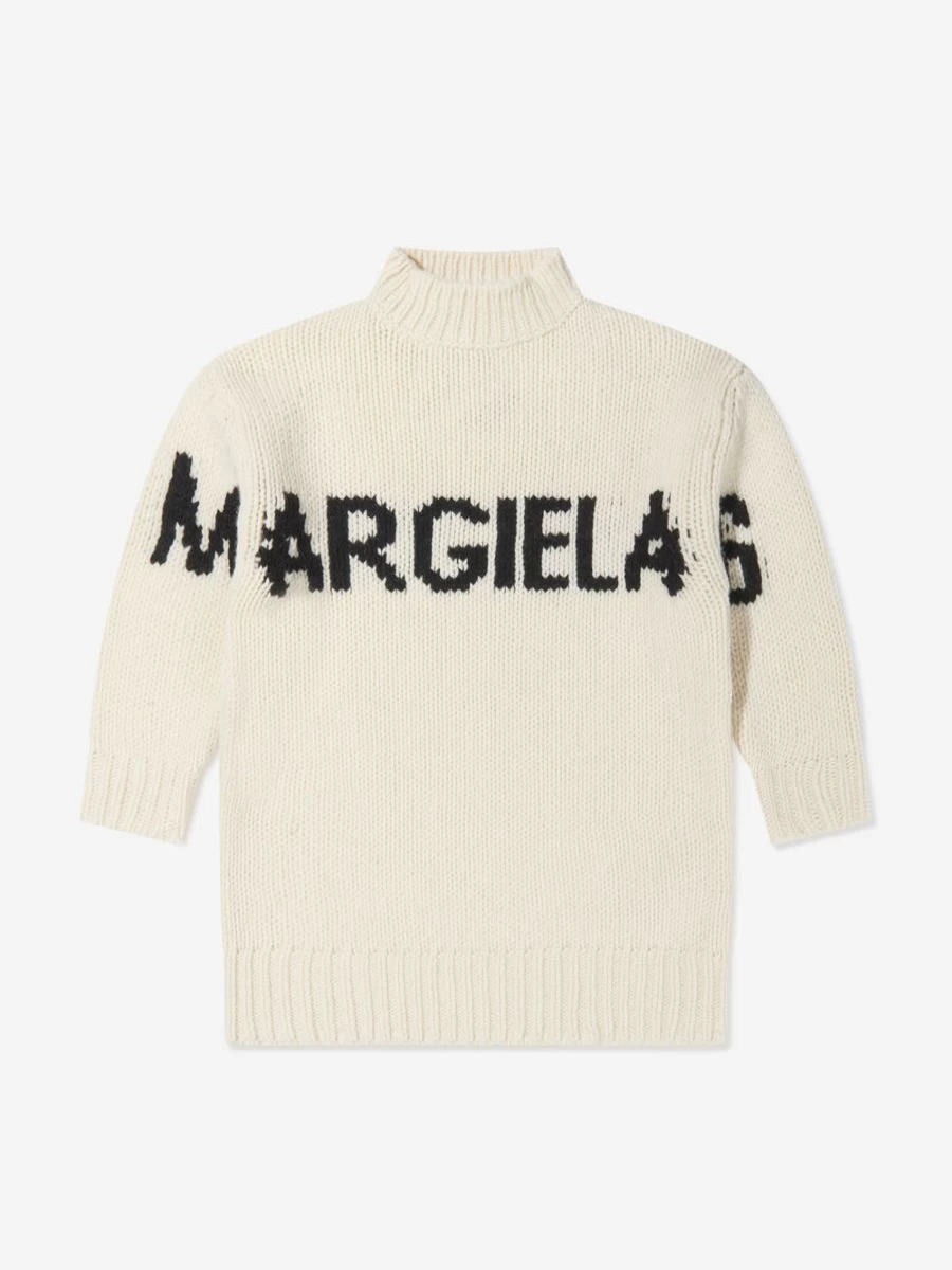 MM6 Maison Margiela Baby Wool Knit Dress - Kids Knitted Jumper Dress for Infants & Toddlers