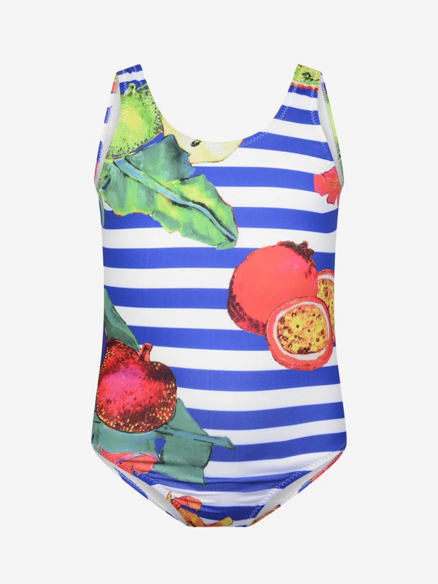 Stella Jean Striped Fruit Print Swimsuit for Teens - Stylish Beachwear
