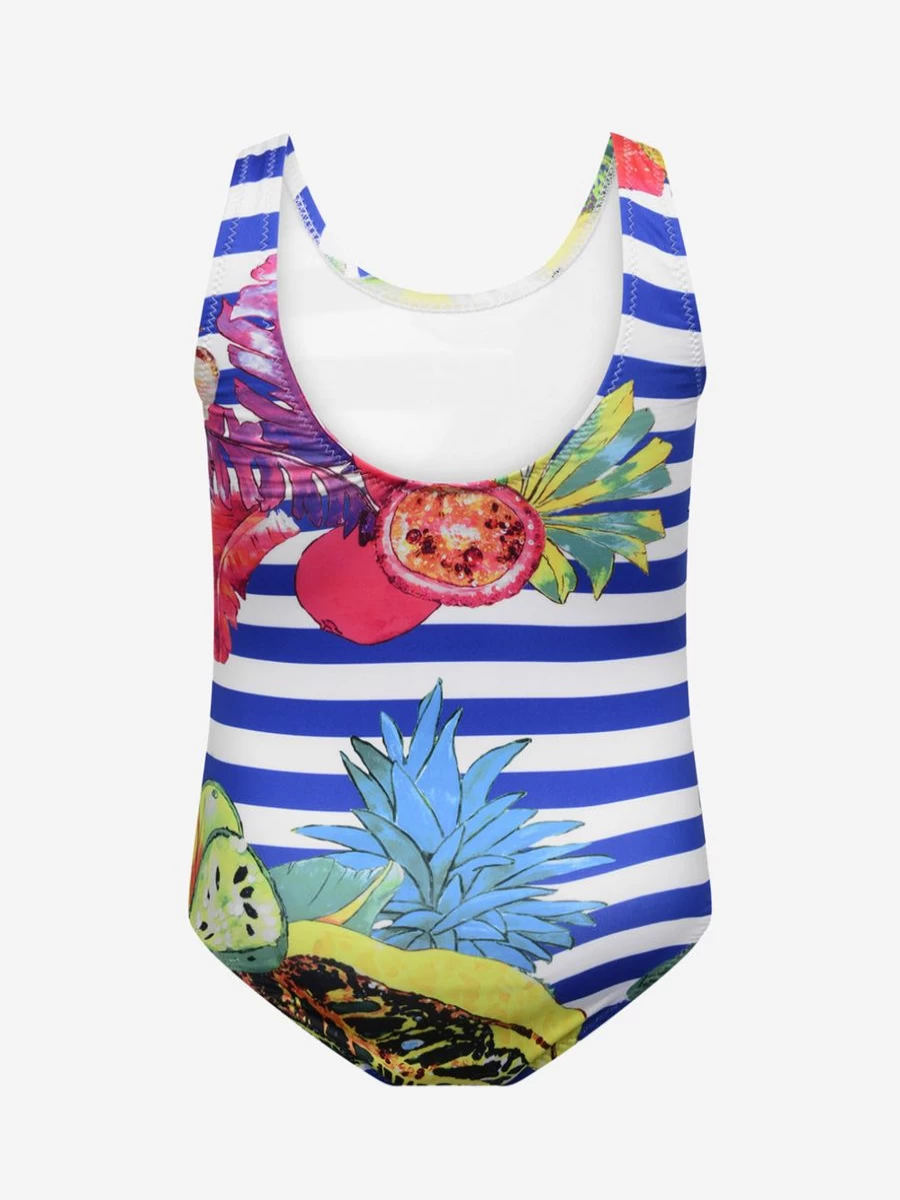 Stella Jean Striped Fruit Print Swimsuit for Teens - Stylish Beachwear