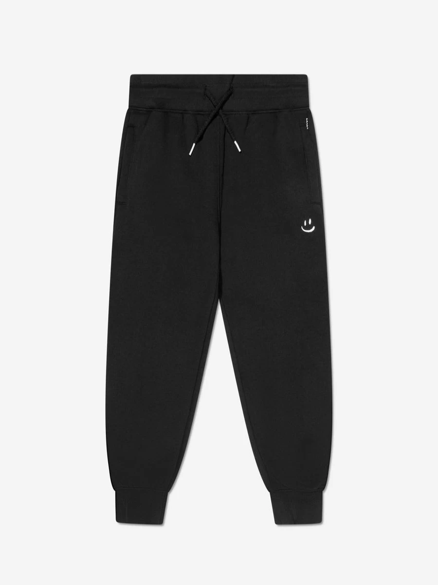 Molo Boys' Black Logo Joggers for Kids - Comfortable Athletic Pants