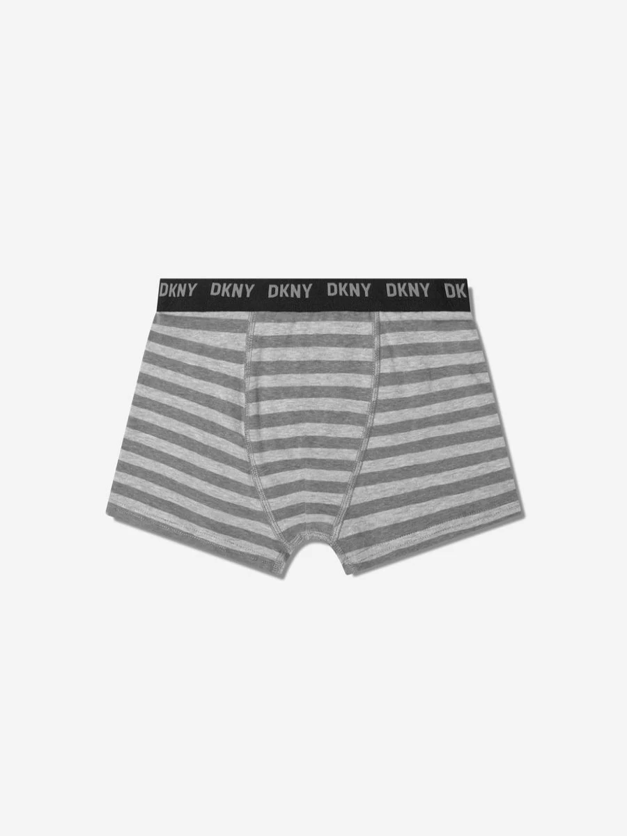 DKNY Boys' 3-Pack Comfort Boxer Shorts - Soft Grey Cotton Underwear Set