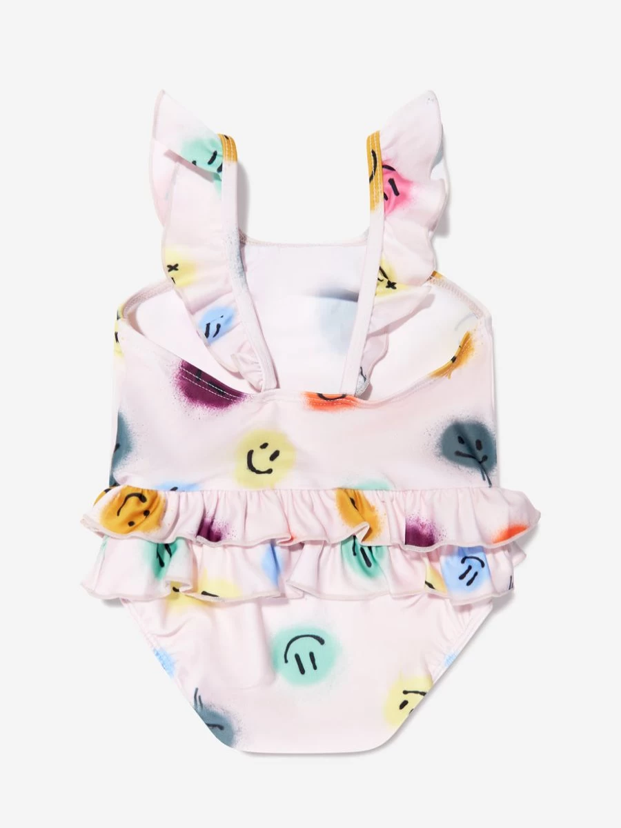 Molo Baby Girls Cream Smiley Face Nalani Swimsuit for Toddlers