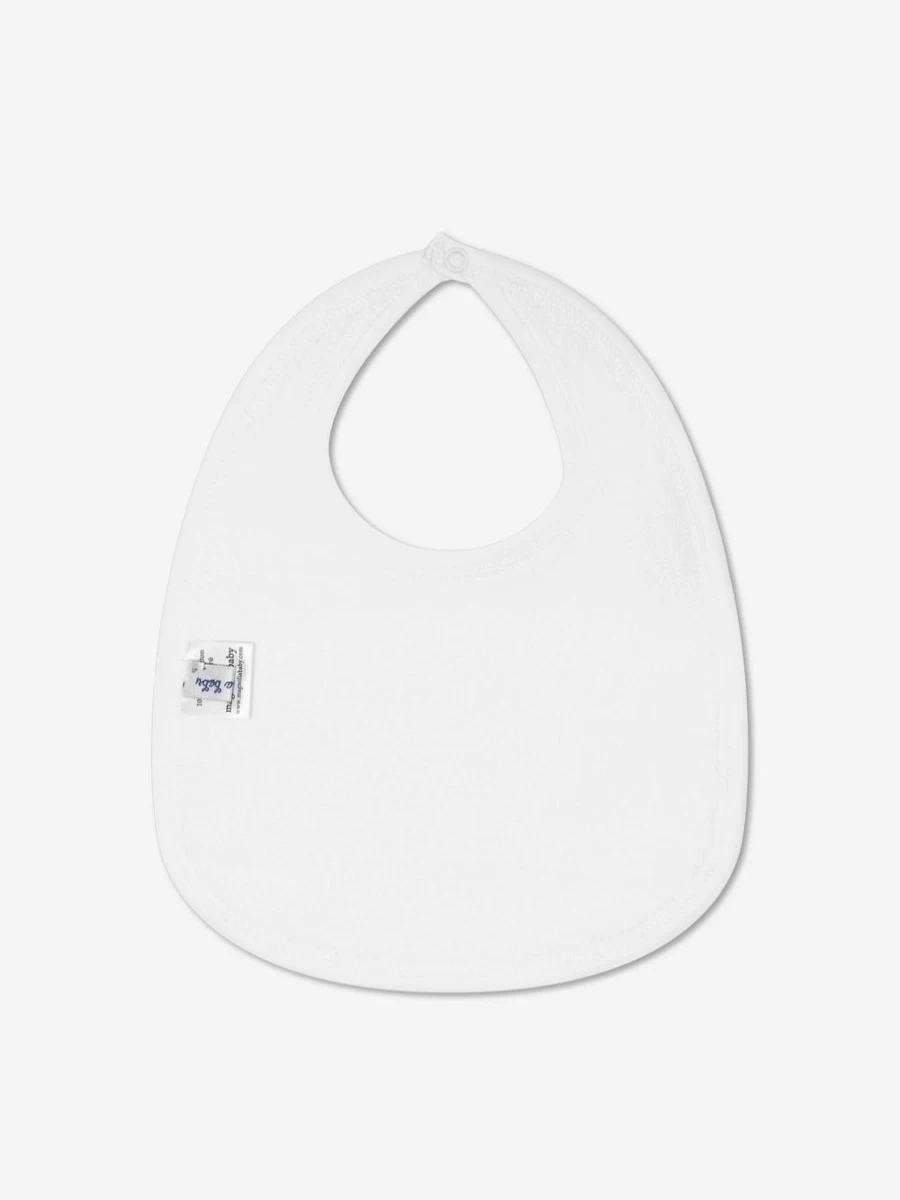 Magnolia Baby Boys White Smocked Bib - Soft & Stylish Feeding Bib for Infants