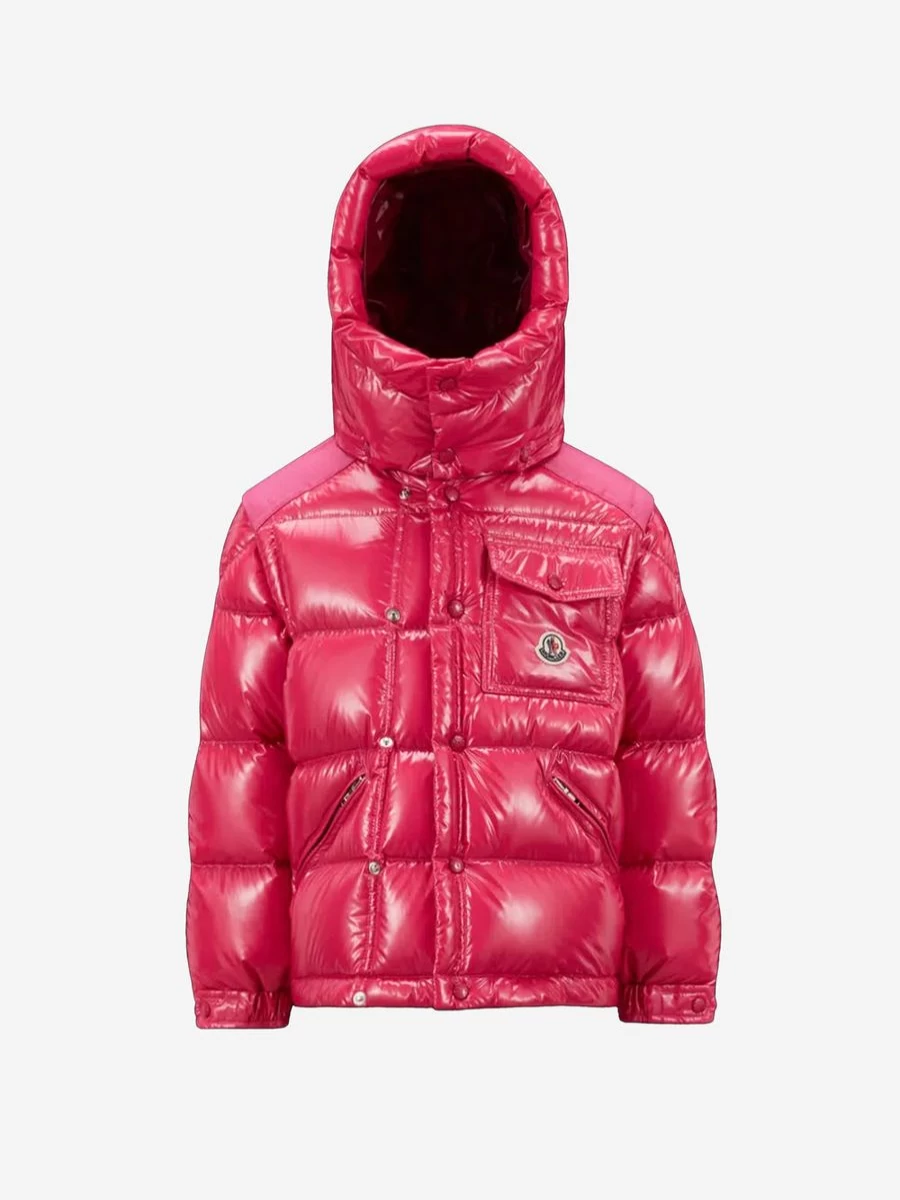 Moncler Enfant Karakorum Ripstop Jacket for Girls - Lightweight Waterproof Winter Coat