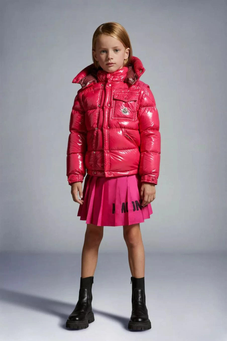 Moncler Enfant Karakorum Ripstop Jacket for Girls - Lightweight Waterproof Winter Coat