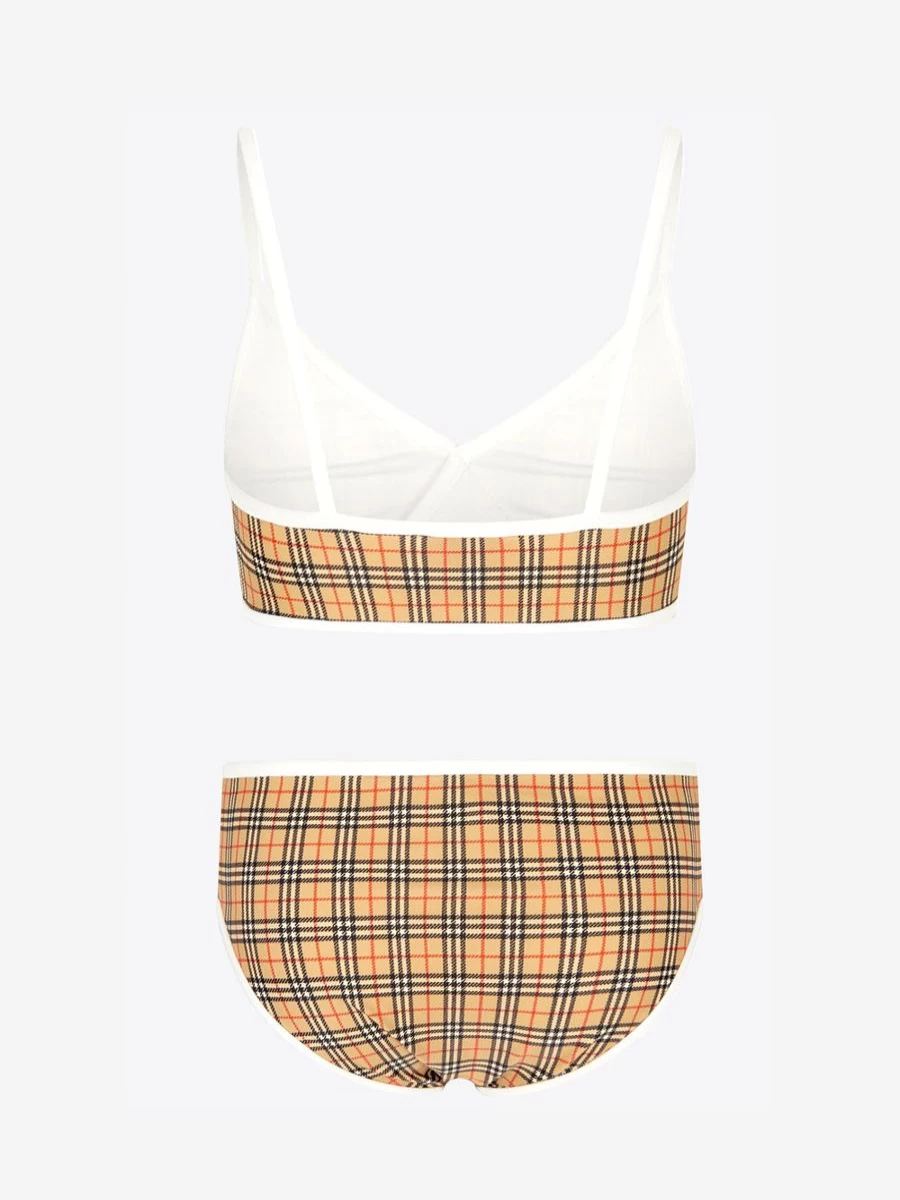 Burberry Girls Crosby Check Print Bikini Swimwear | Burberry Kids Two-Piece Swimsuit for Girls