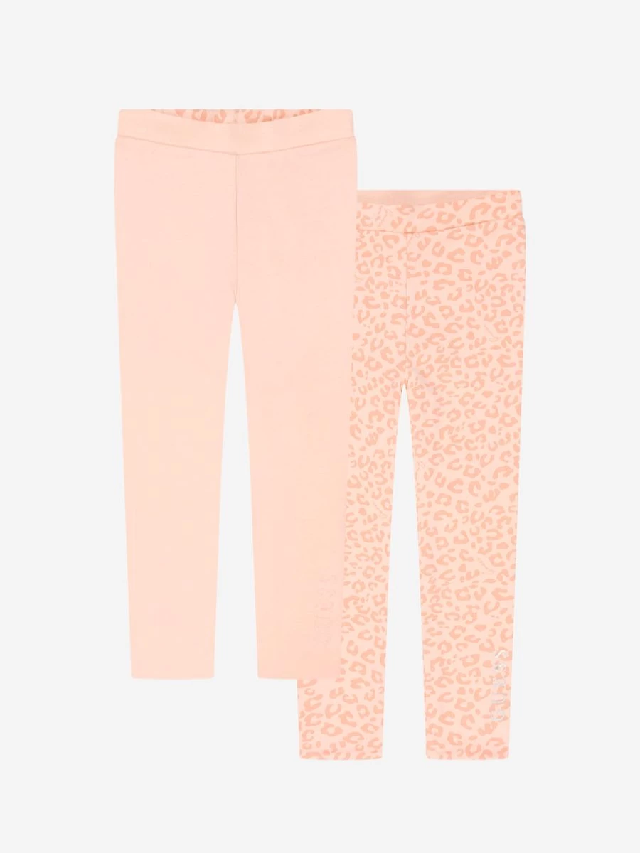 Guess Girls Reversible Leopard Print Leggings for Toddlers & Babies | Stylish Animal Print Leggings for Girls