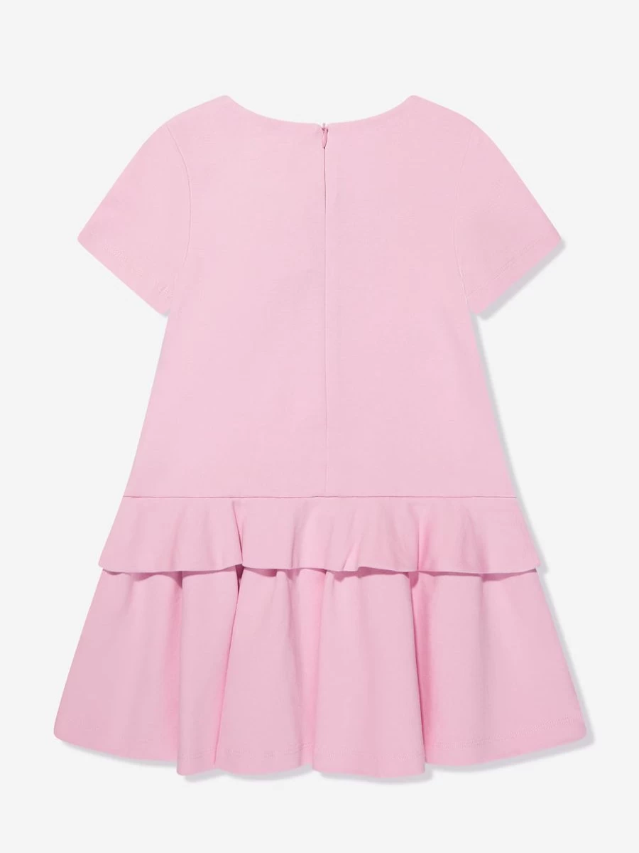 Moschino Kids Teen Girls Pink Printed Jersey Dress with Bag
