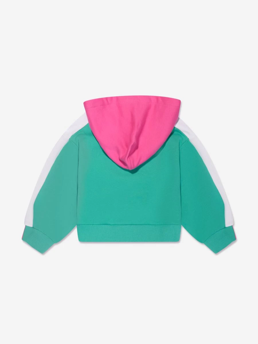 Emporio Armani Girls Pink Logo Zip Up Hoodie for Kids