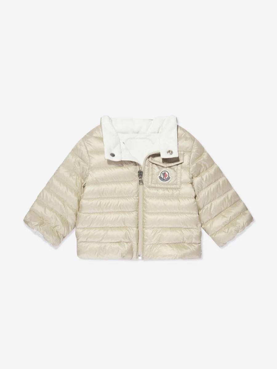 Moncler Enfant Baby Beige Down Padded Baigal Jacket for Infants