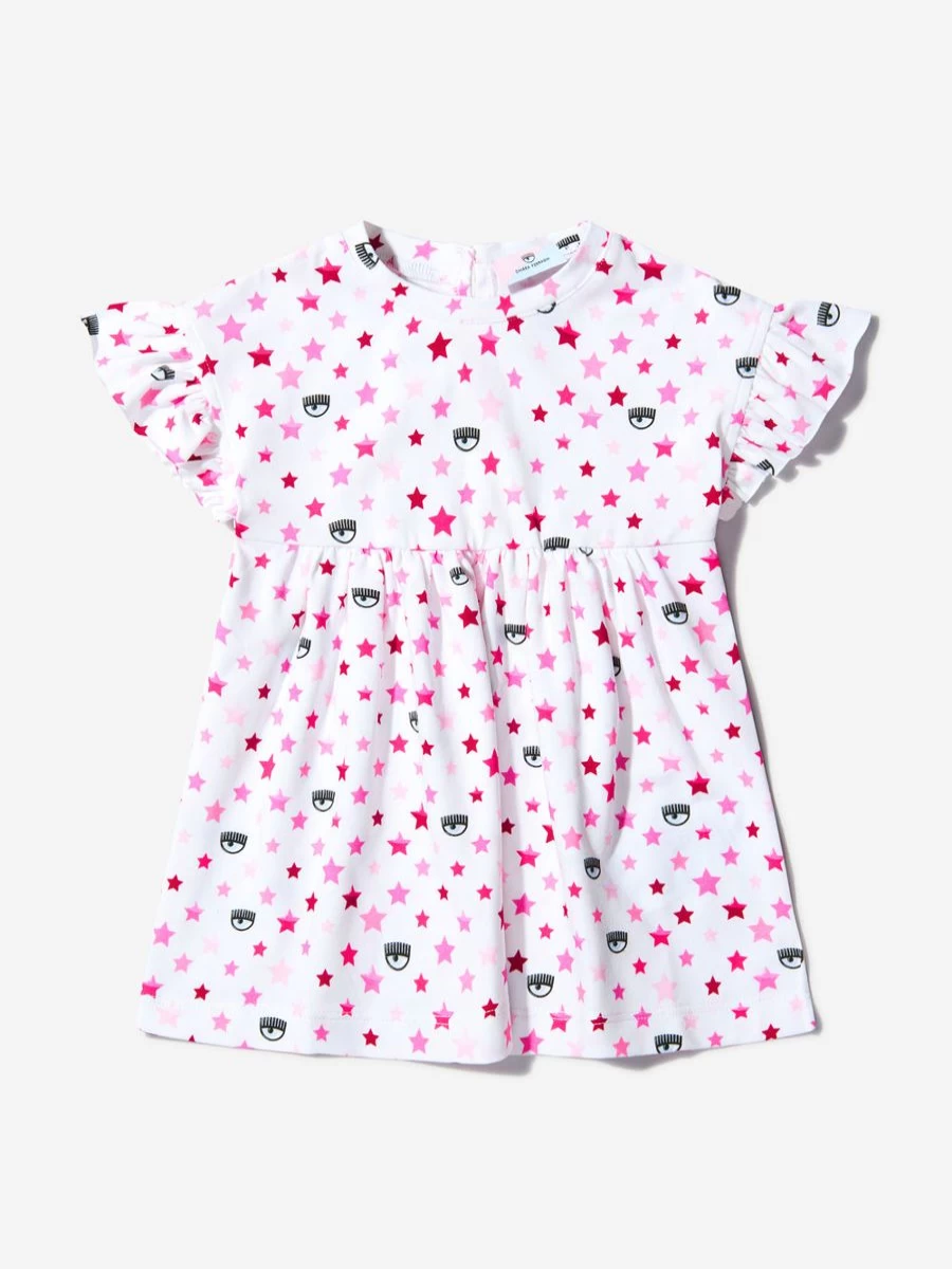 Chiara Ferragni Baby Girls Cotton Multi Print Dress - Stylish & Comfortable Outfit