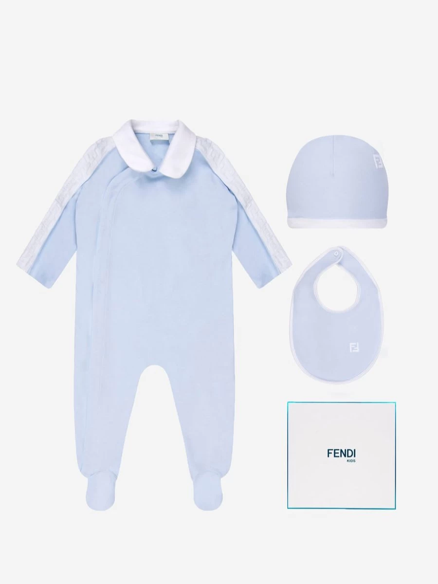Fendi Kids Baby Boys Gift Set - Premium Babygrow Romper Outfit for Newborns & Infants