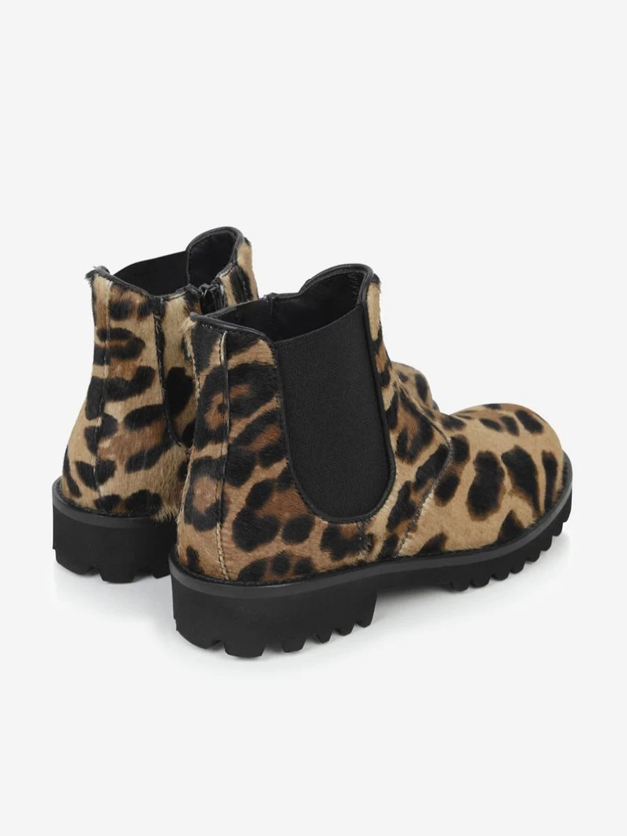 Dolce & Gabbana Kids Leopard Print Boots for Girls - Fashion Animal Pattern Ankle Booties