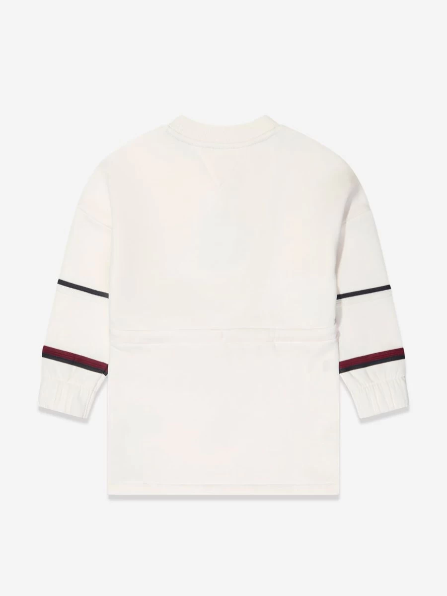 Tommy Hilfiger Girls Teen White Global Stripe Sweat Dress