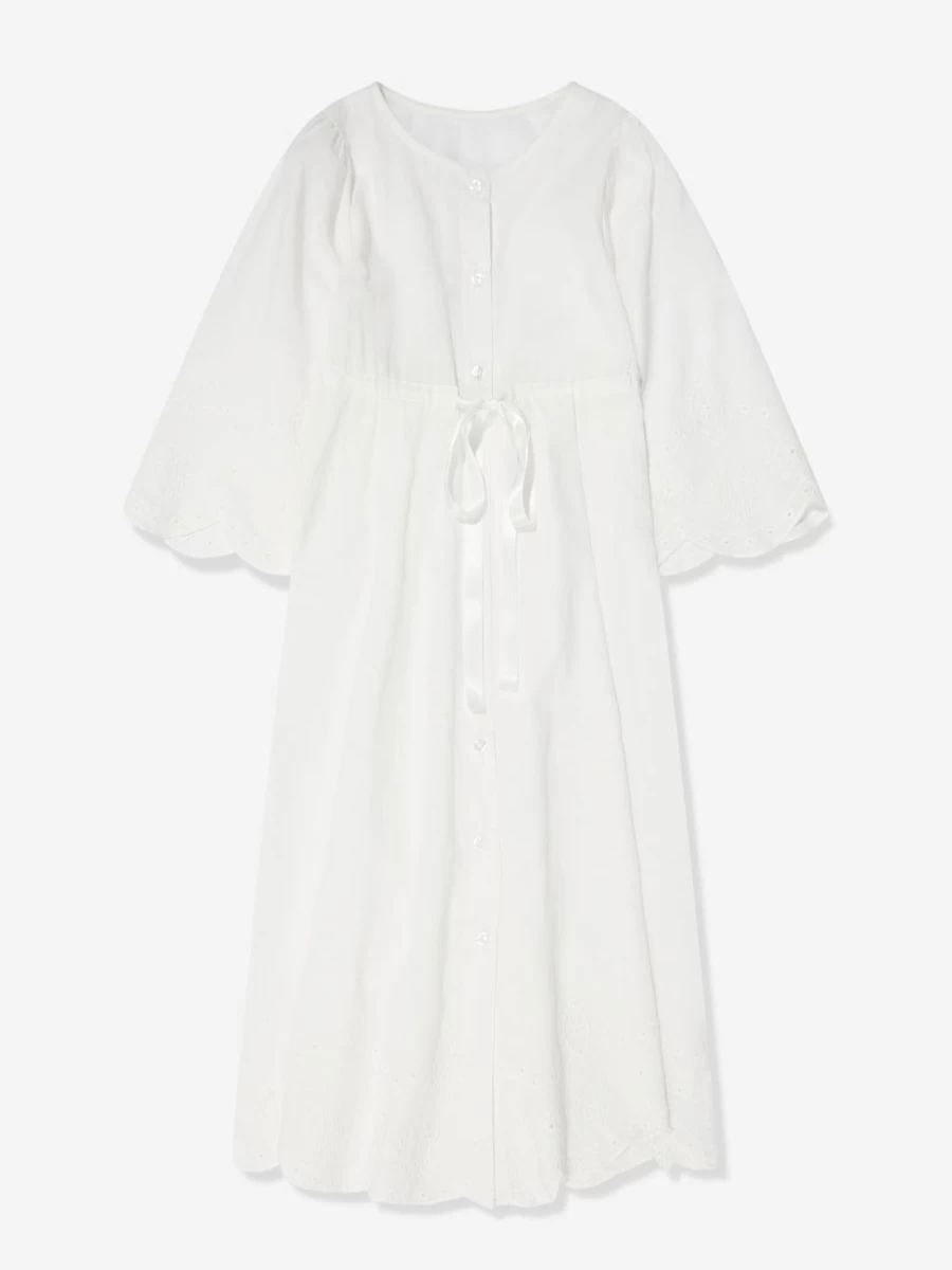 Amiki Teen Girls Anetta White Nightdress - Comfortable Sleepwear for Teens