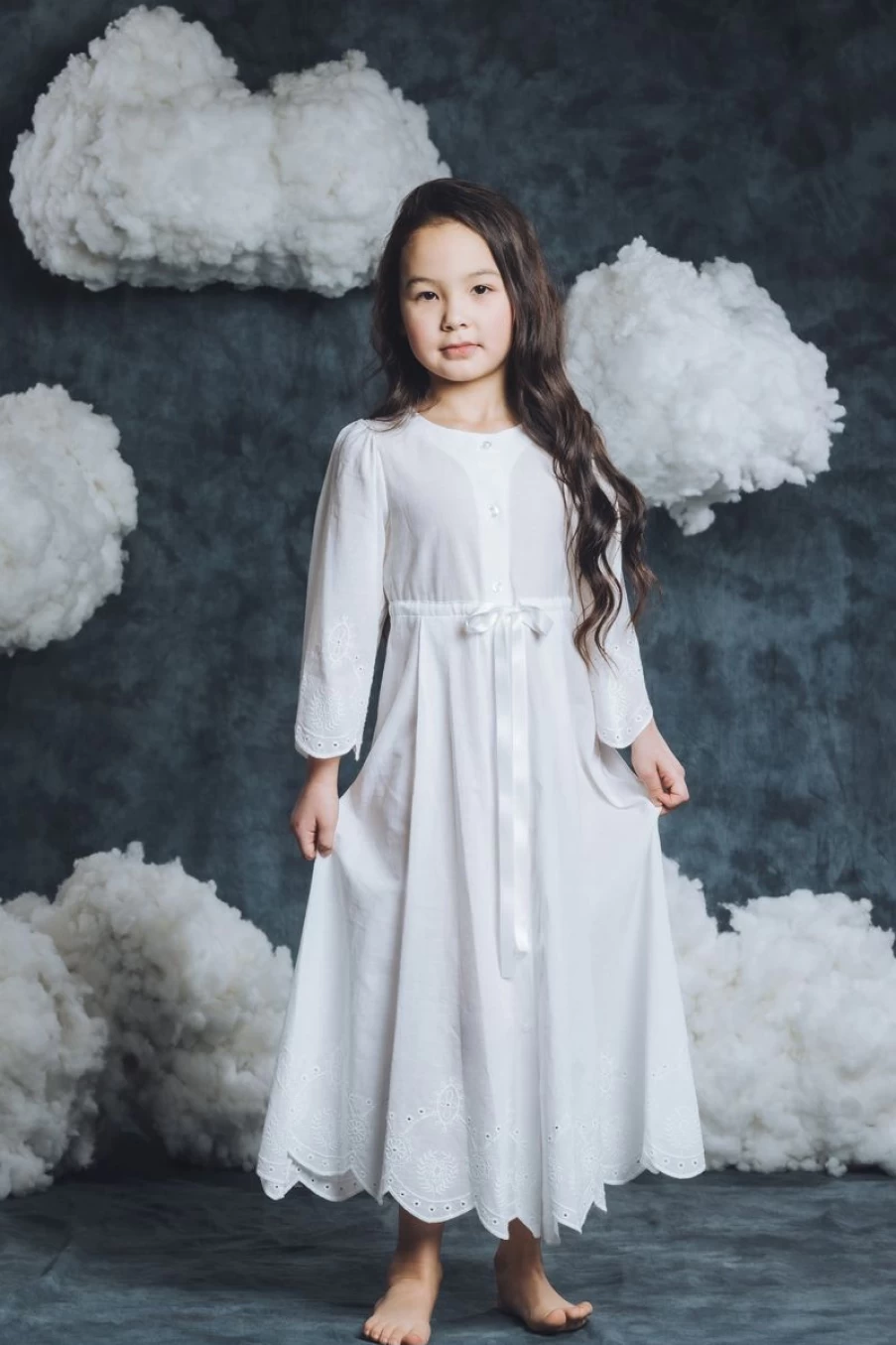 Amiki Teen Girls Anetta White Nightdress - Comfortable Sleepwear for Teens
