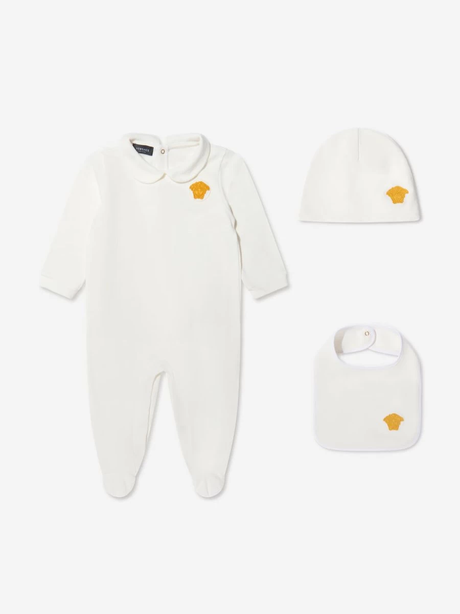 Versace Baby Girls 3-Piece Babygrow Gift Set | Luxury Infant Outfit | Designer Baby Clothes