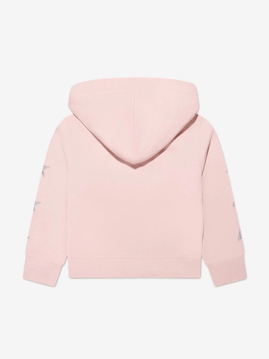 Golden Goose Kids Girls Sparkle Star Zip Up Hoodie - Glitter Pullover for Girls