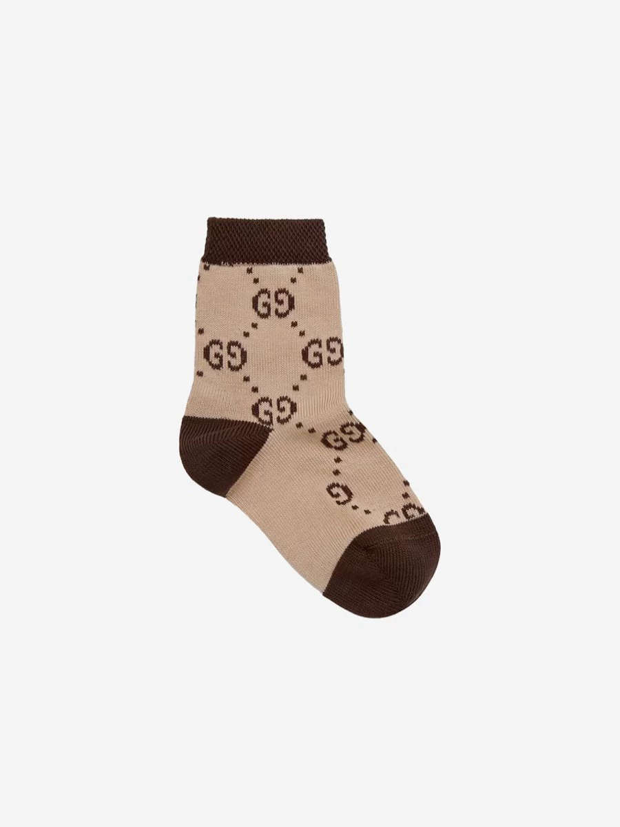 Gucci Kids Boys GG Logo Socks - Classic Luxury Designer Socks for Boys