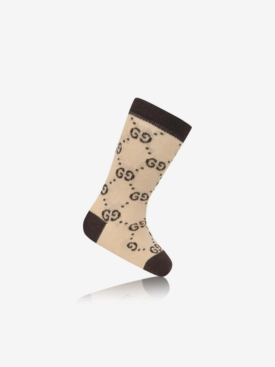 Gucci Kids Boys GG Logo Socks - Classic Luxury Designer Socks for Boys