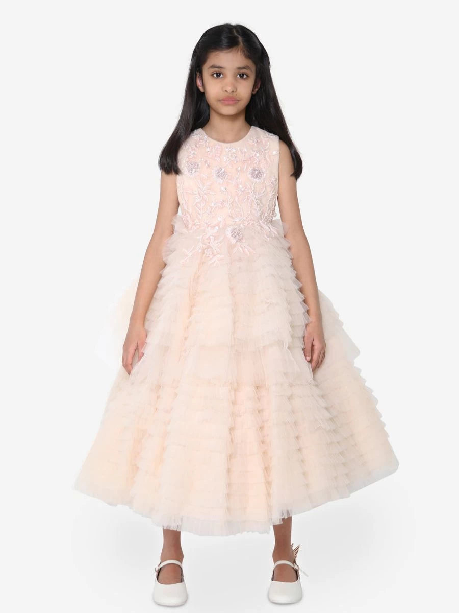 "Maison Ava Blush Coralie Dress for Teen Girls – Elegant & Stylish"