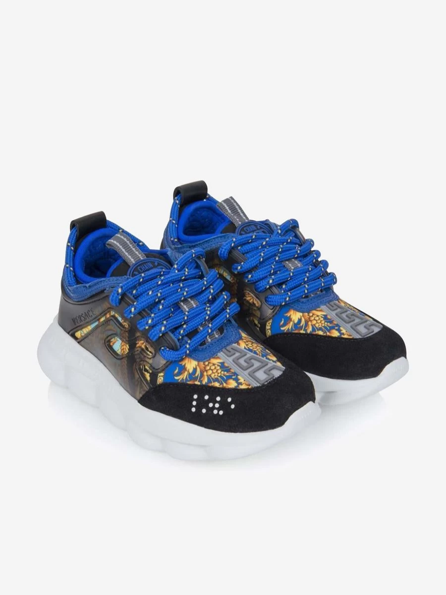 Versace Boys Chain Reaction Sneakers - Kids' Luxury Fashion Trainers