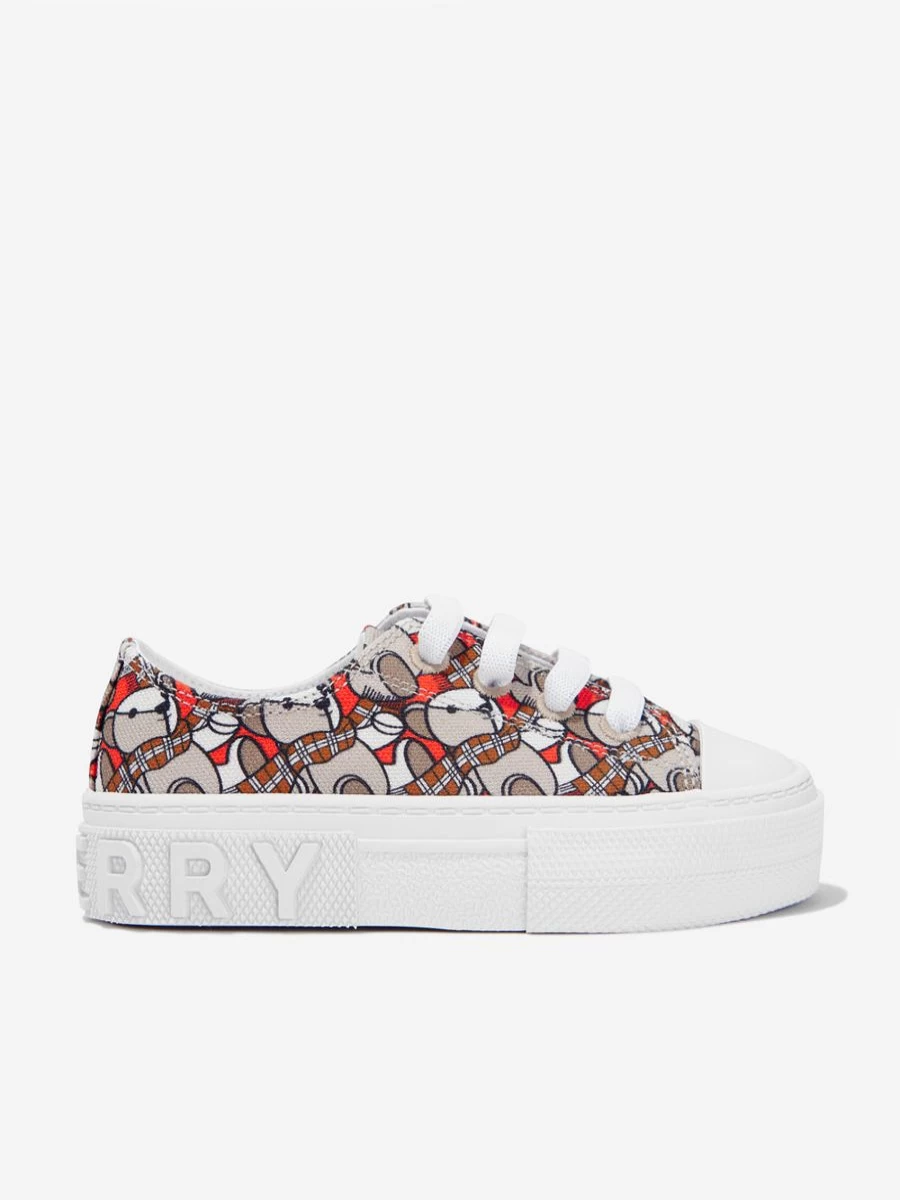 Burberry Kids Boys Beige Mini Jack Bear Sneakers Trainers