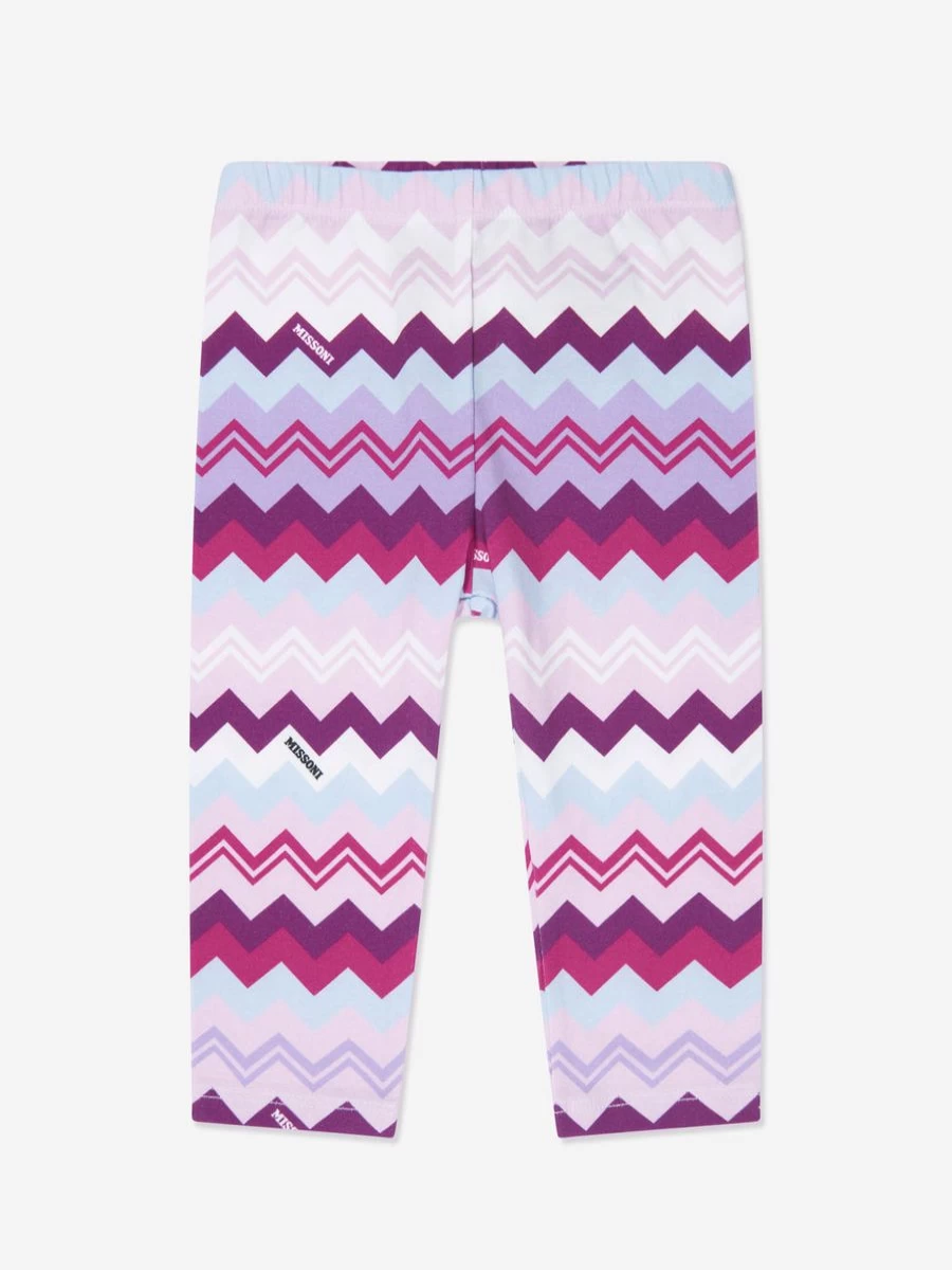 Missoni Pink Zigzag Print Leggings for Baby Girls - Trendy Toddler Leggings