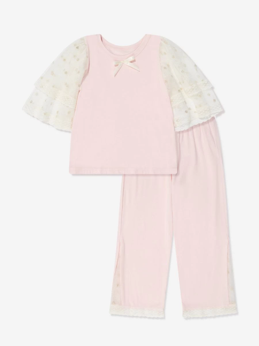 Amiki Children Girls Arina Pink Pyjama Set - Soft Cotton Sleepwear for Girls