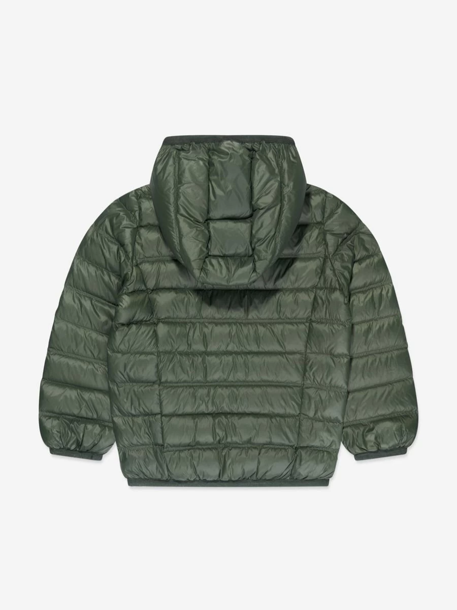 EA7 Emporio Armani Boys' Green Puffer Jacket - Warm Down Padded Coat for Winter