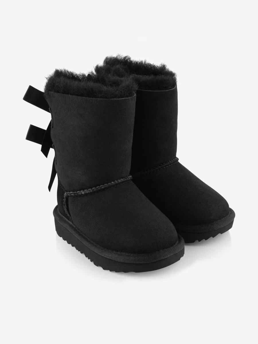 UGG Teen Girls Suede Bailey Bow II Winter Boots