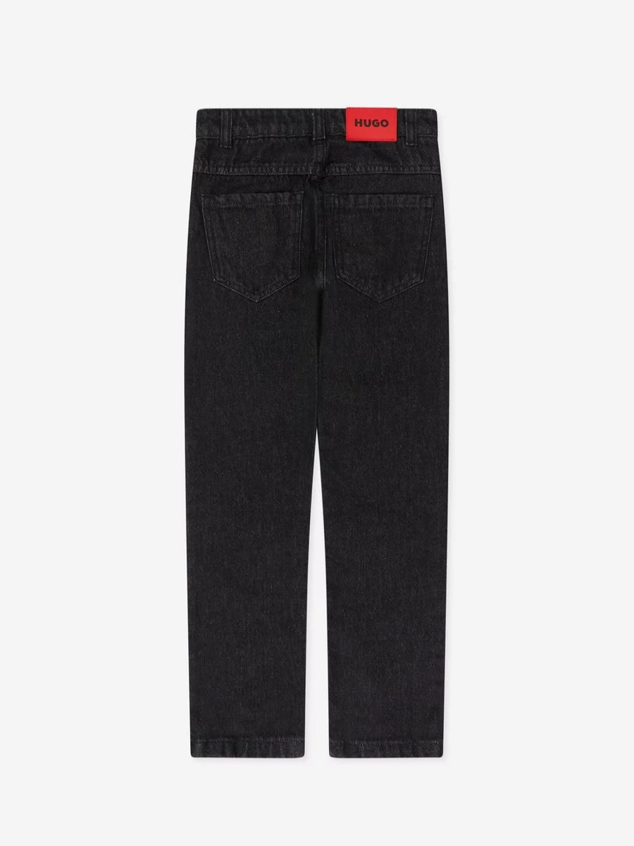 Hugo Boys Regular Fit Black Jeans for Comfort and Style