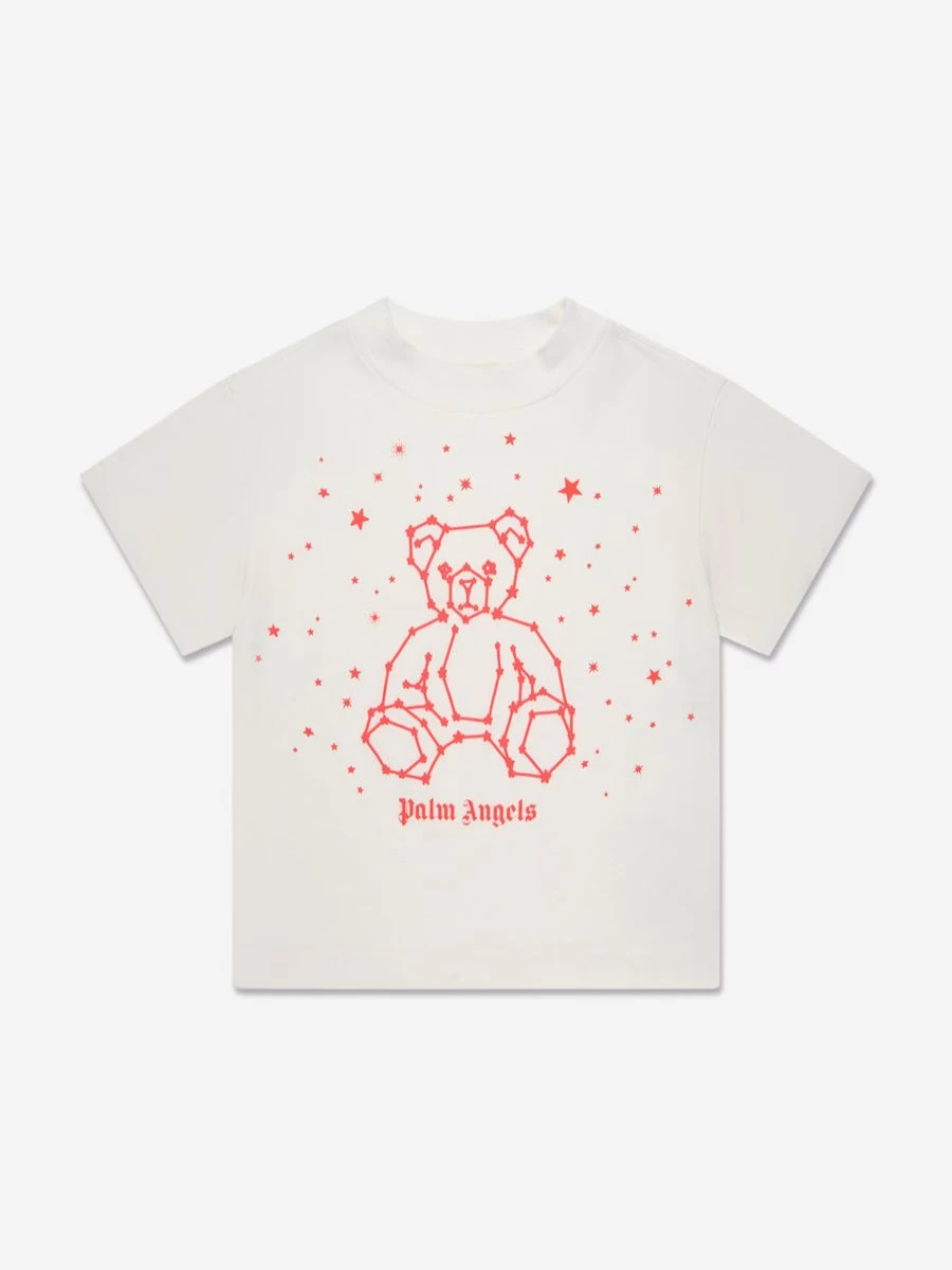 Palm Angels Boys White Astro Bear Graphic T-Shirt