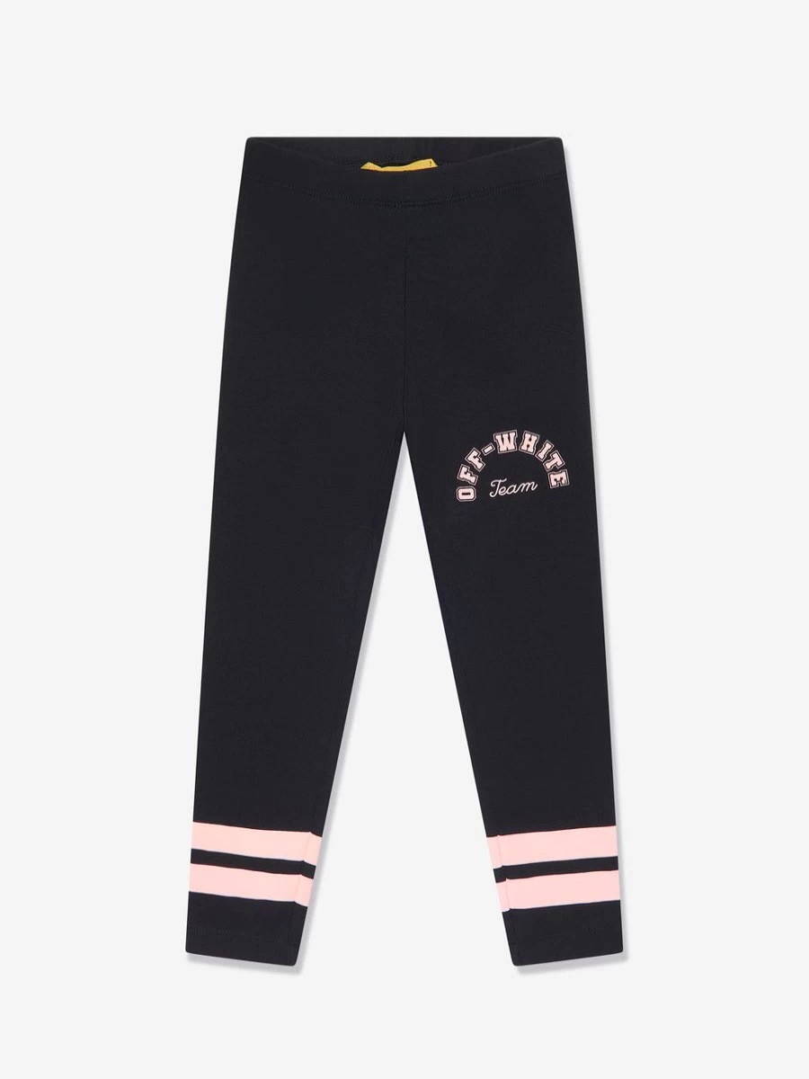 Off-White Girls Team 23 Black Leggings for Athletic Wear