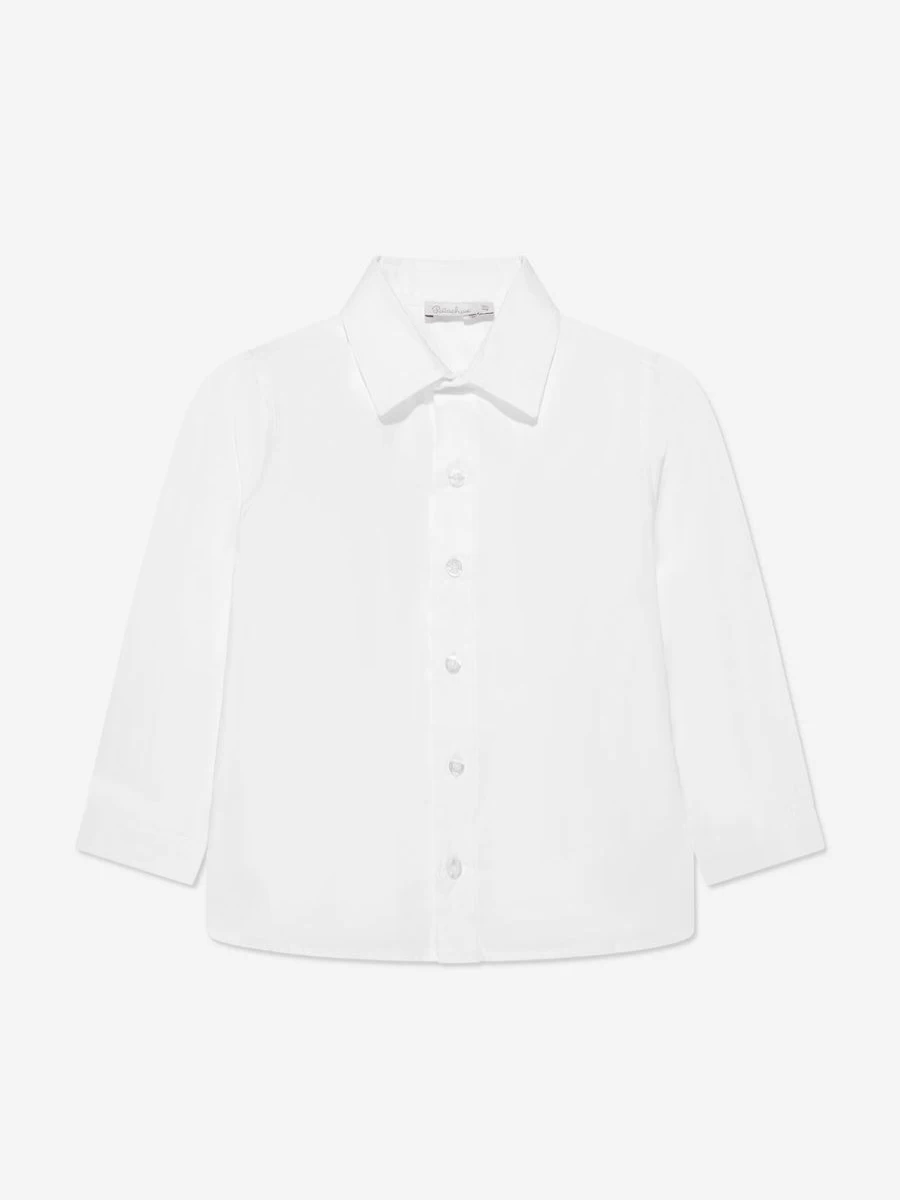 "Patachou Teen Boys White Long Sleeve Shirt"