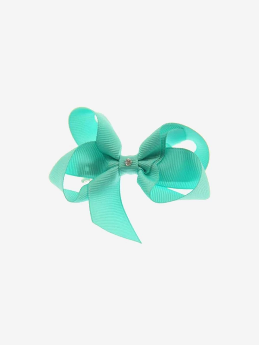 Dotty Daydreams Teen Girls Aqua Blue Bow Hair Clip - Stylish Hair Accessory for Teens