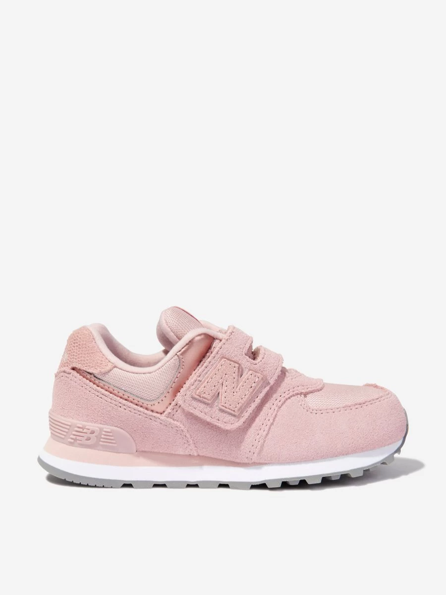 New Balance 574 Pre Velcro Sneakers for Girls - Comfortable Kids Athletic Shoes