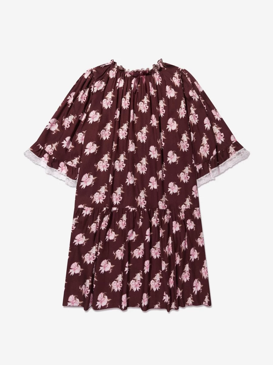Amiki Girls Red Phoebe Nightdress - Comfortable Sleepwear for Children
