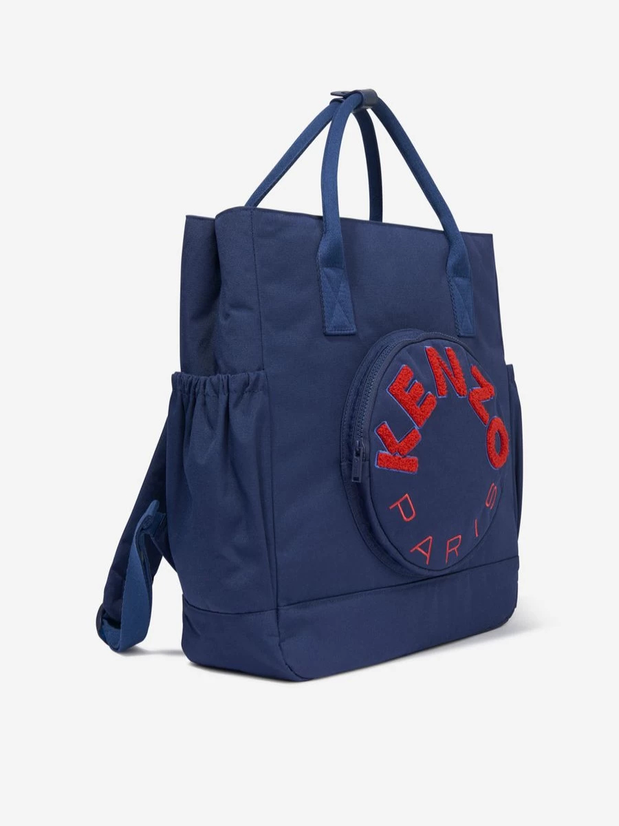 KENZO KIDS Navy Baby Changing Bag for Boys - Stylish Logo Diaper Backpack