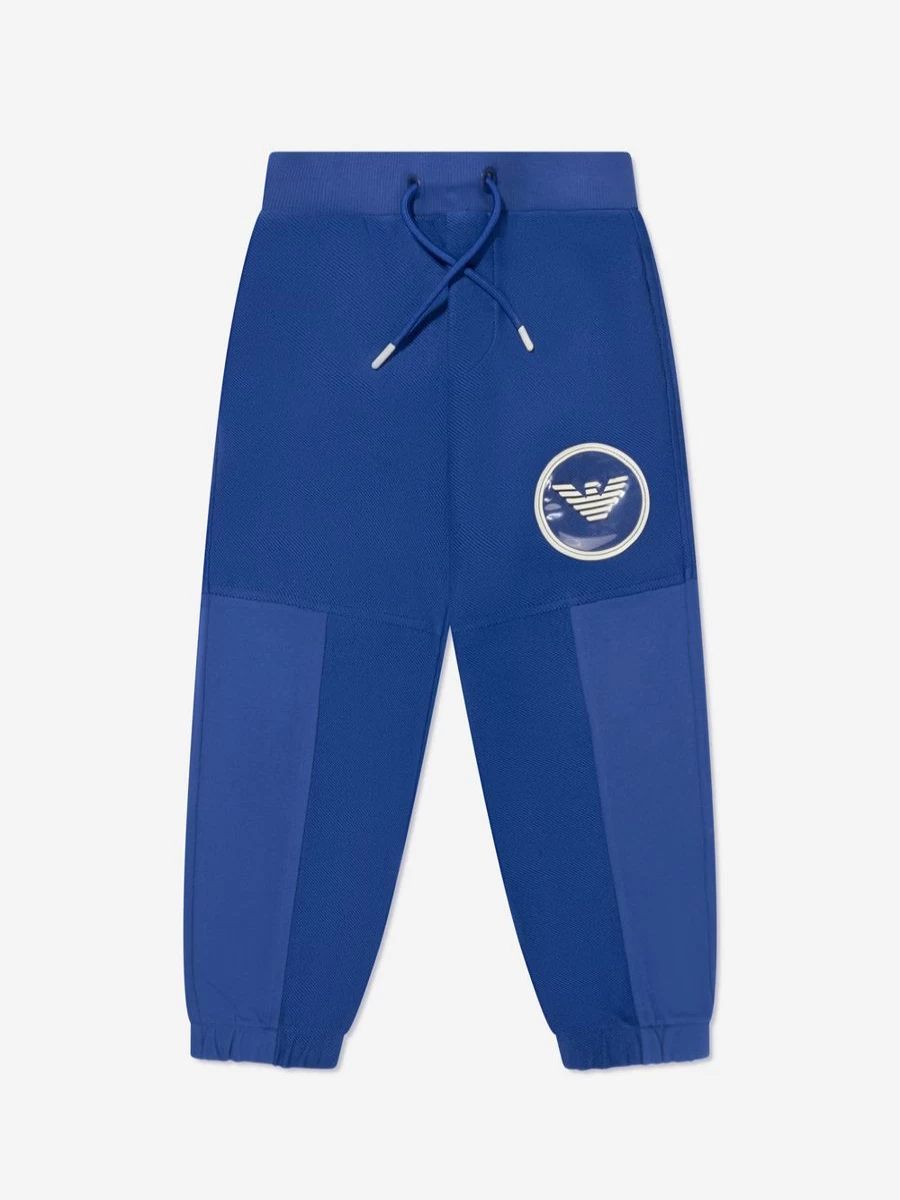 Emporio Armani Boys' Blue Logo Joggers - Stylish Casual Pants for Kids