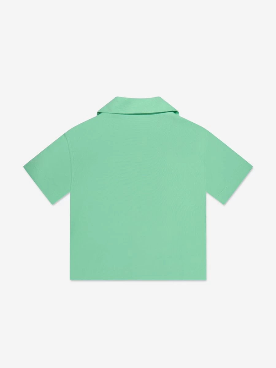 Palm Angels Boys Green Track Shirt - Athletic Tee for Active Kids