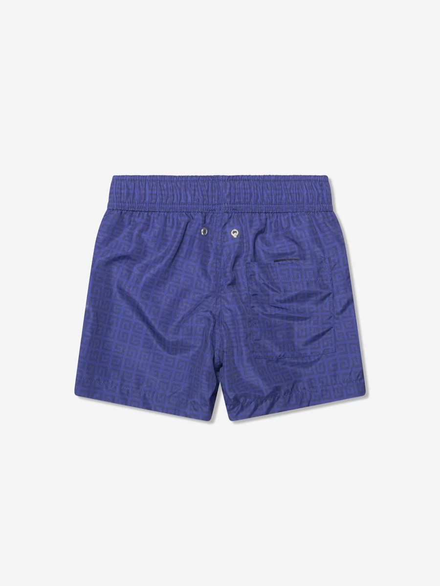 Givenchy Boys Blue 4G Logo Swim Shorts for Kids