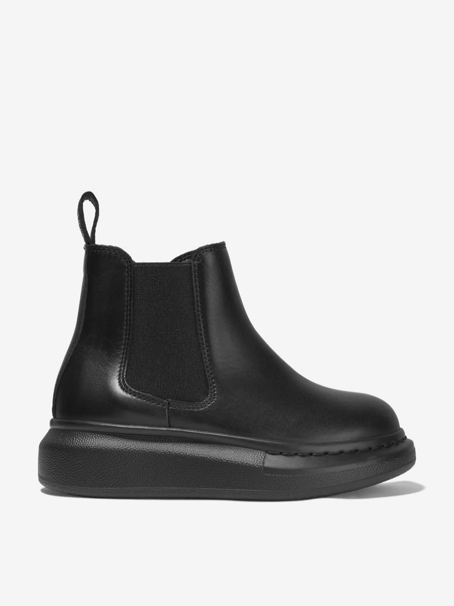 Alexander McQueen Boys' Leather Chunky Sole Chelsea Boots | Kids' Fashion Footwear