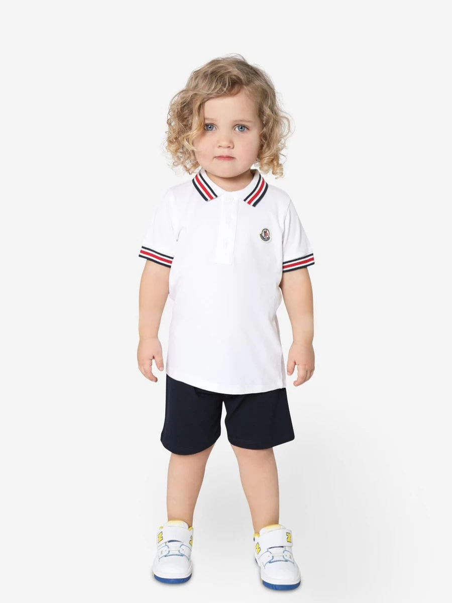 Moncler Enfant Baby Boys Navy Polo Shirt and Shorts Set - Premium Cotton Outfit
