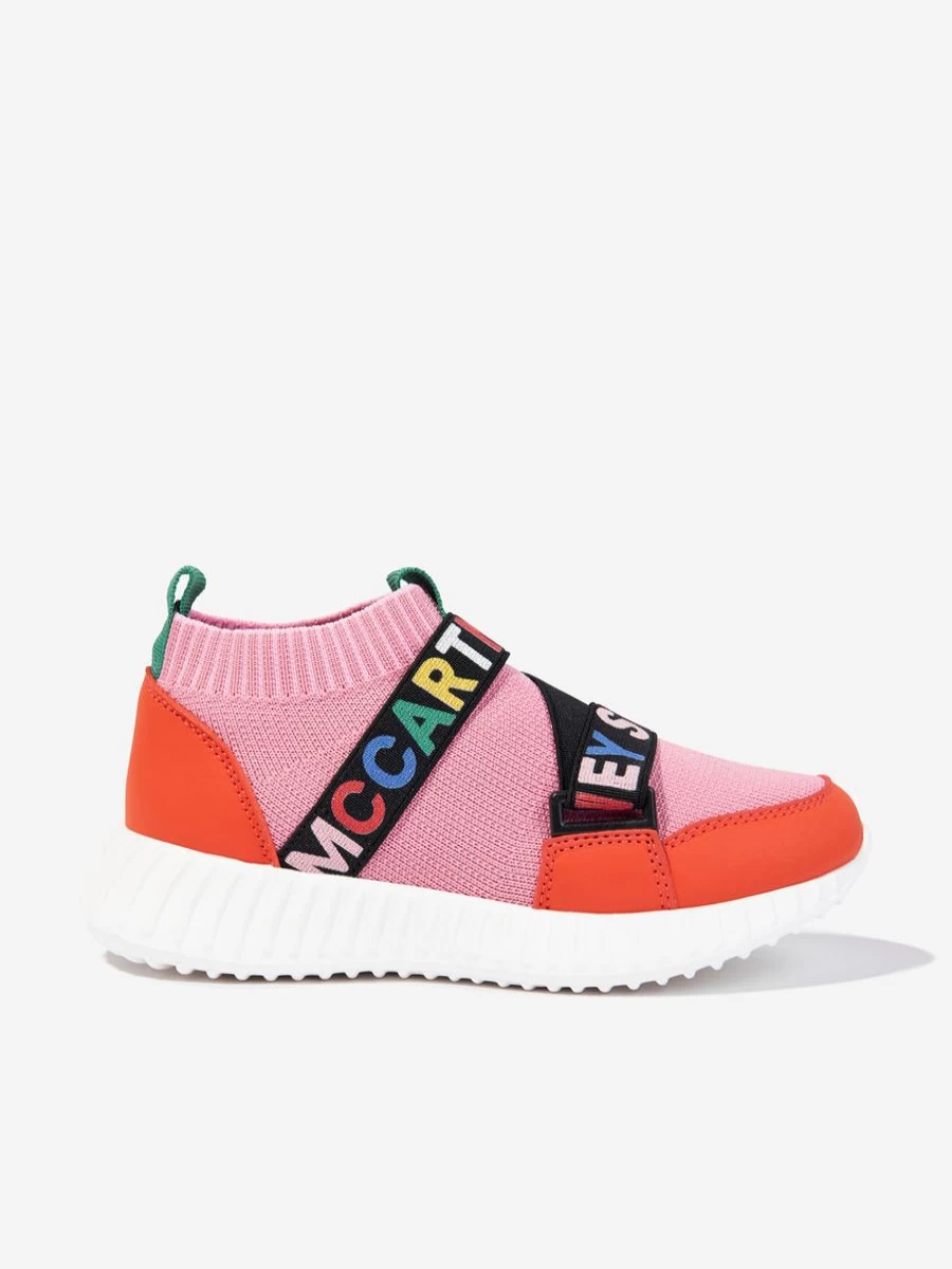 Stella McCartney Kids Girls Pink Sock Trainers | Comfortable Athletic Shoes for Girls