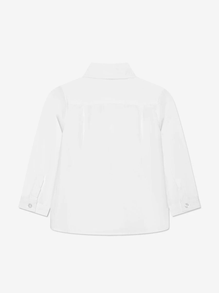 "Patachou Teen Boys White Long Sleeve Shirt"