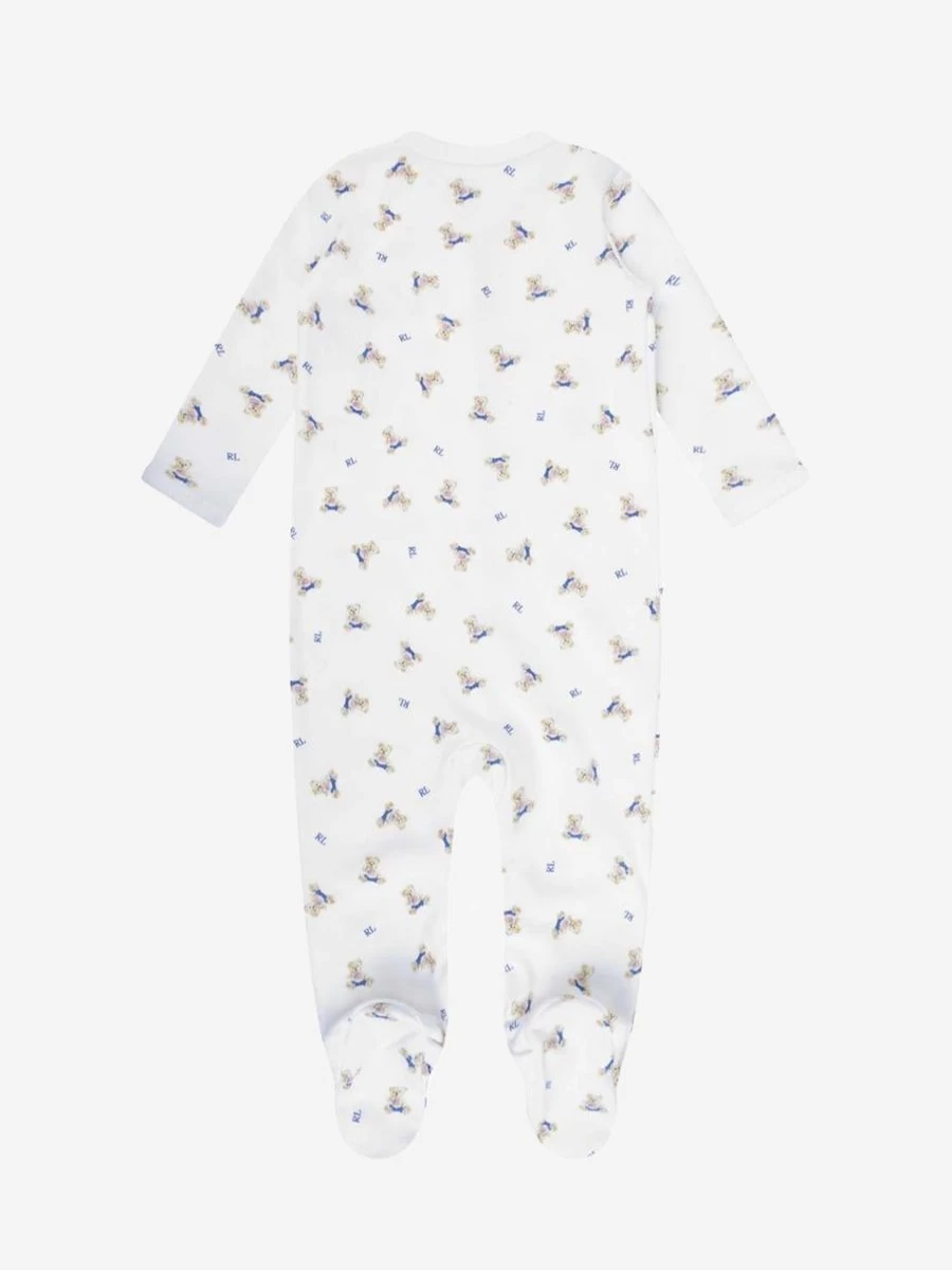 Ralph Lauren Kids Baby Boys' Adorable Bear Print Babygrow - Soft & Comfortable Bodysuit