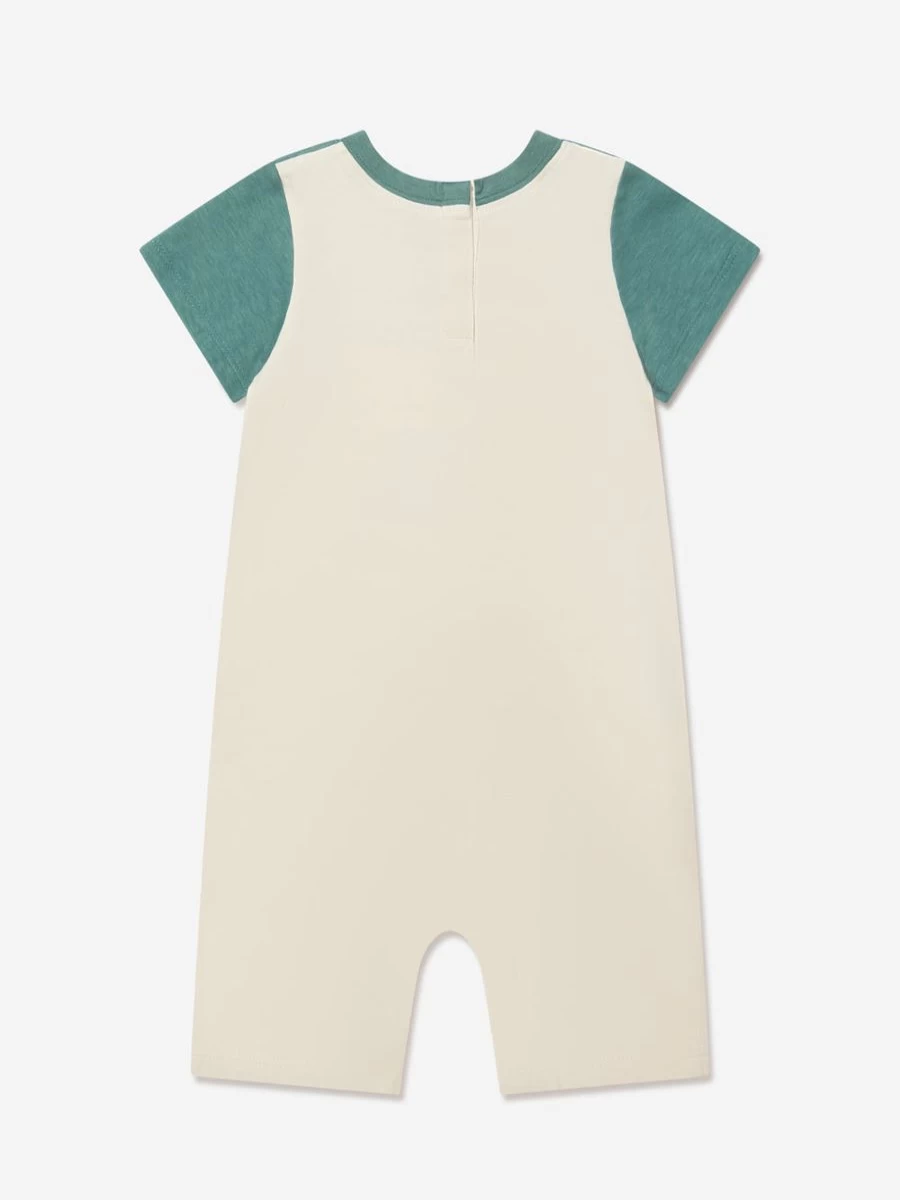 Gucci Kids Baby Boys Green Logo Romper - Soft Cotton Casual Outfit